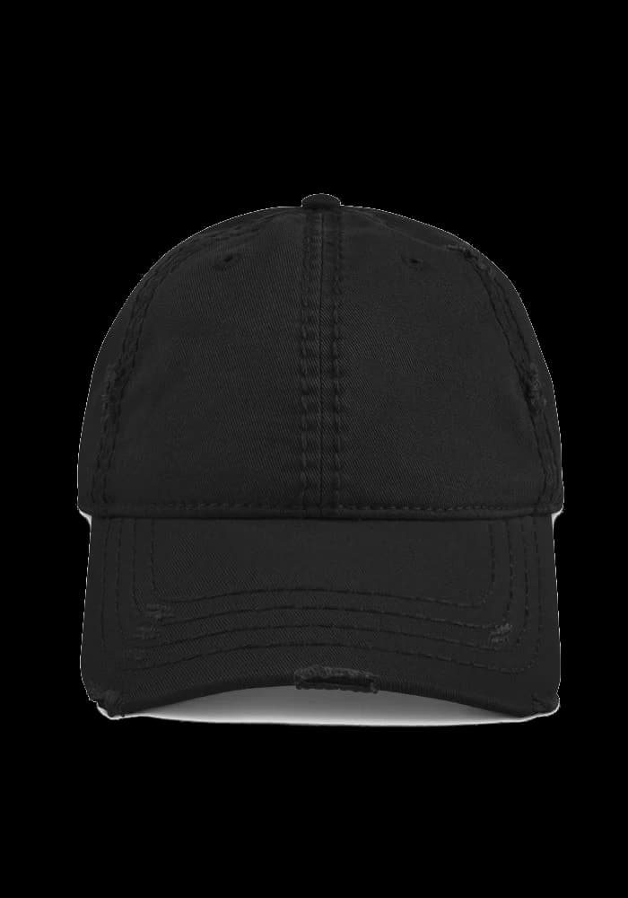 Dad cap met eigen design — used look — productfoto