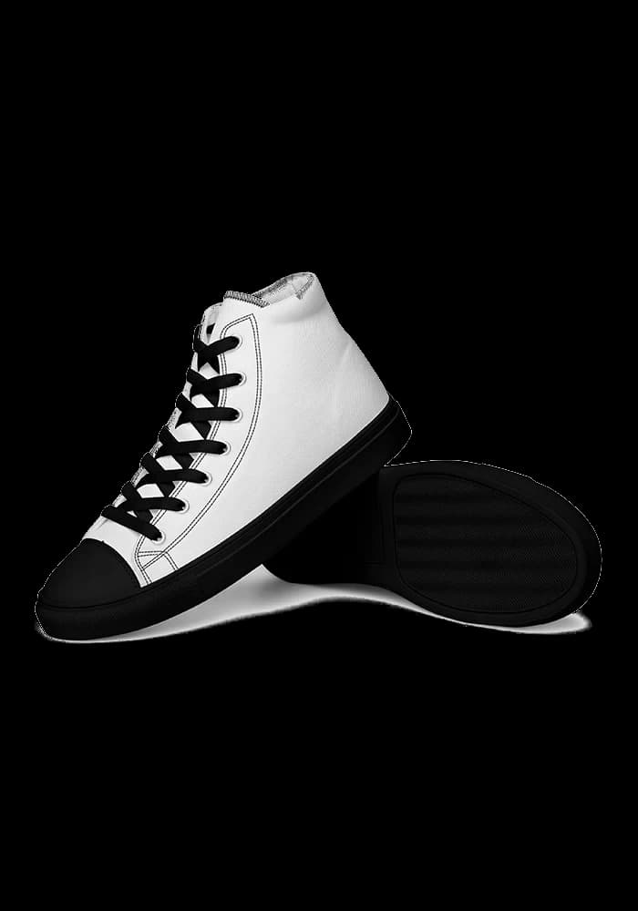 Hoge canvas sneakers met eigen design — heren — productfoto