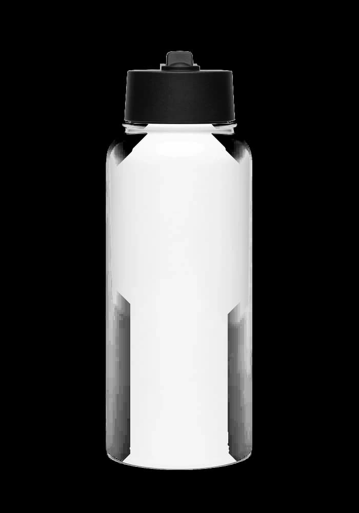 Drinkfles met eigen design — rvs met rietjesdop — productfoto