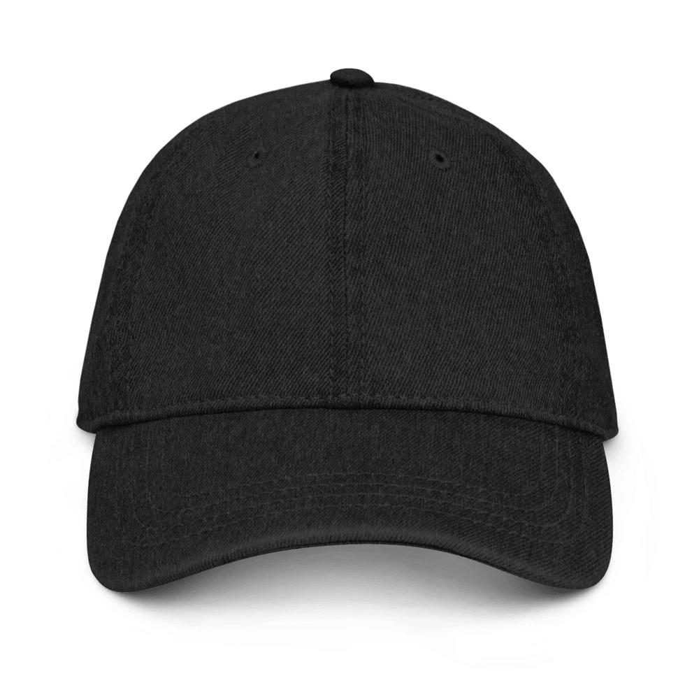 Denim pet met eigen design — Zwart