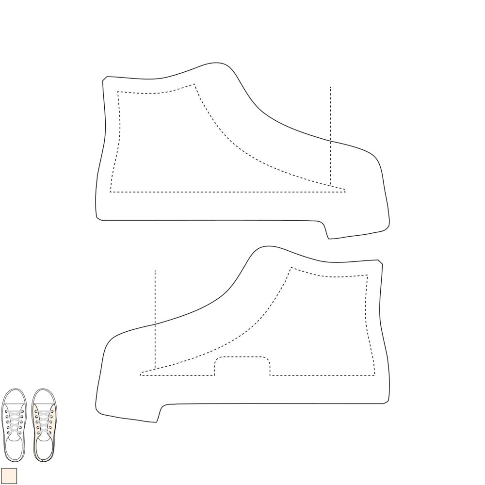 Hoge canvas sneakers met eigen design — dames — Zwart