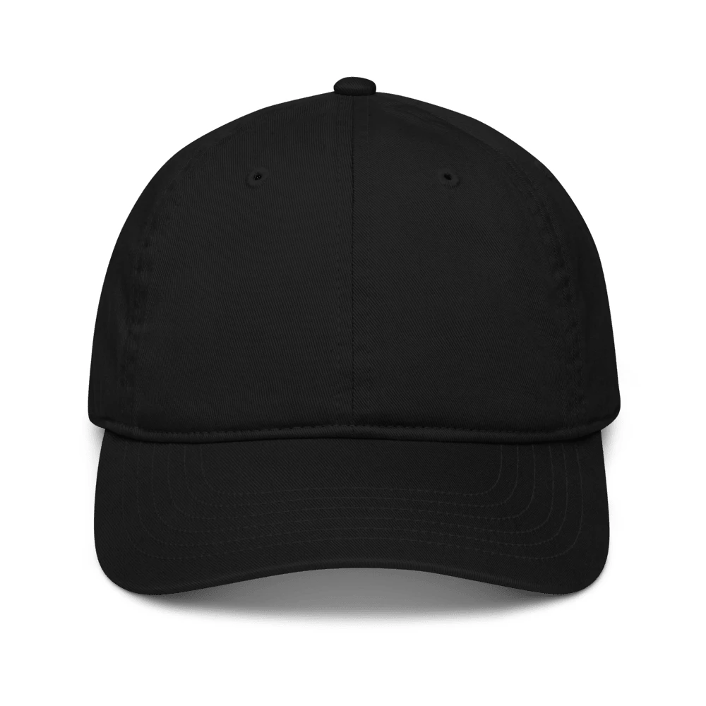 Baseballpet met eigen design — biologisch katoen — Zwart