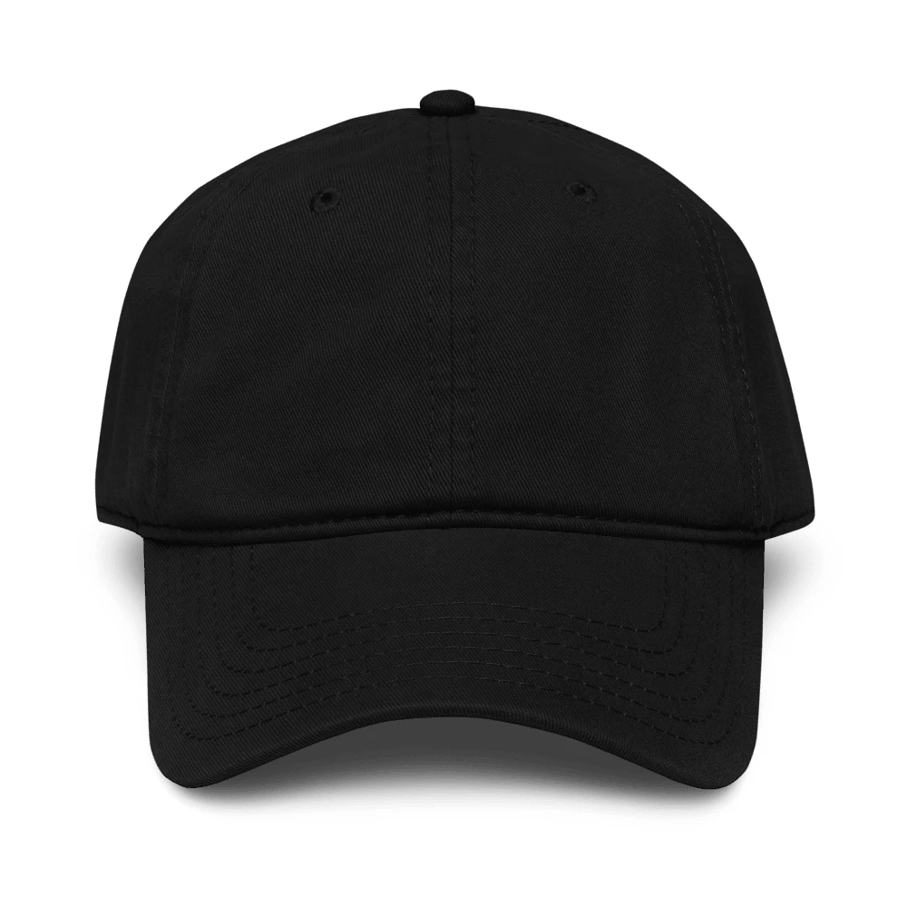 Baseballpet met eigen design — gewassen katoen — Zwart
