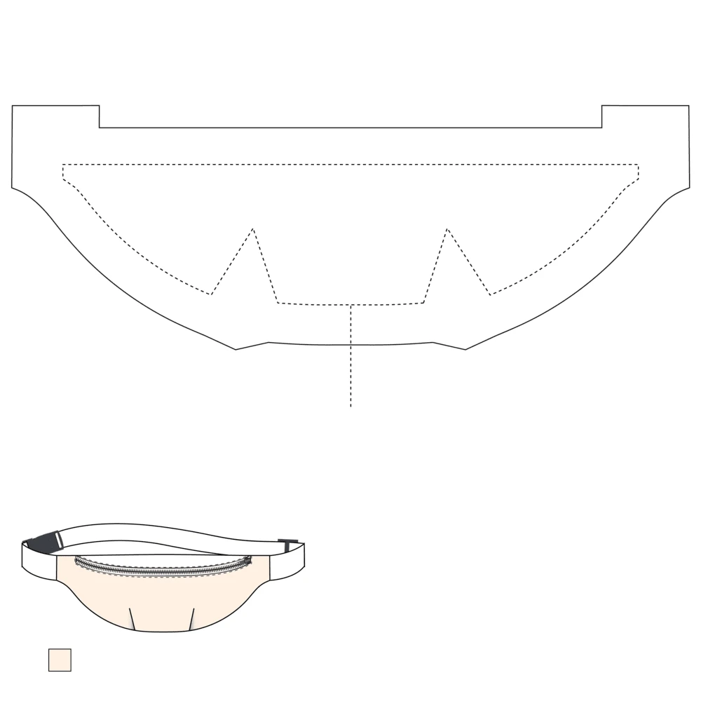 Heuptas met eigen design — Wit