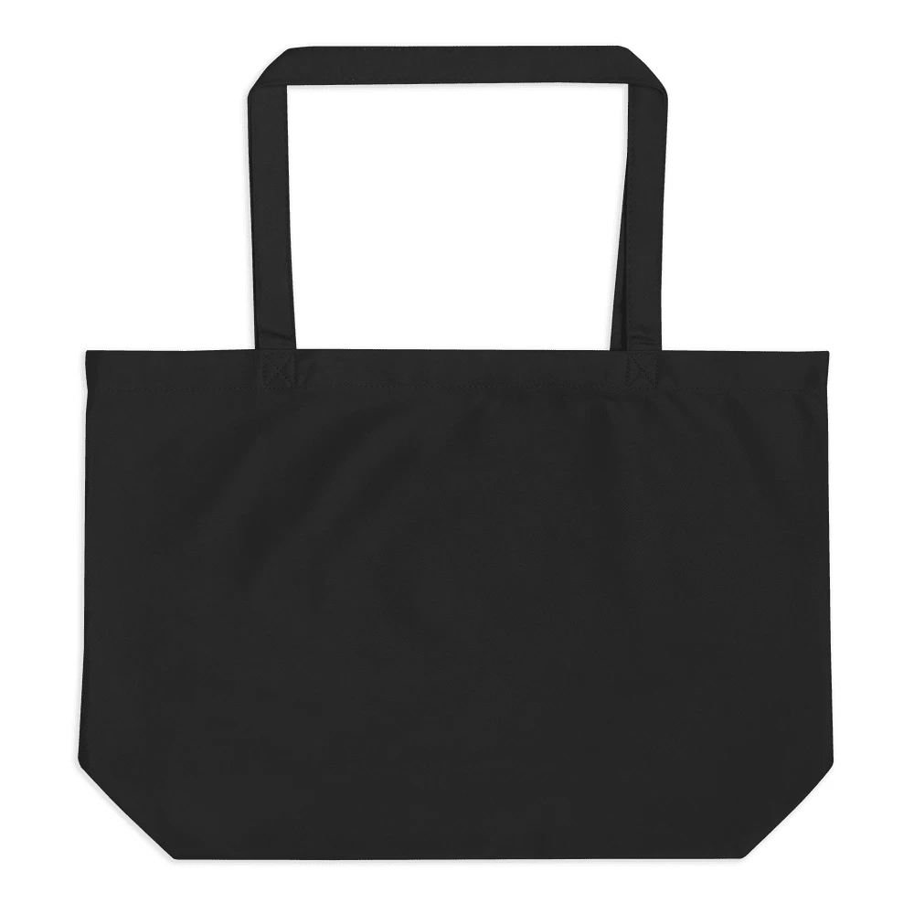 Grote katoenen tas met eigen design — eco — Zwart