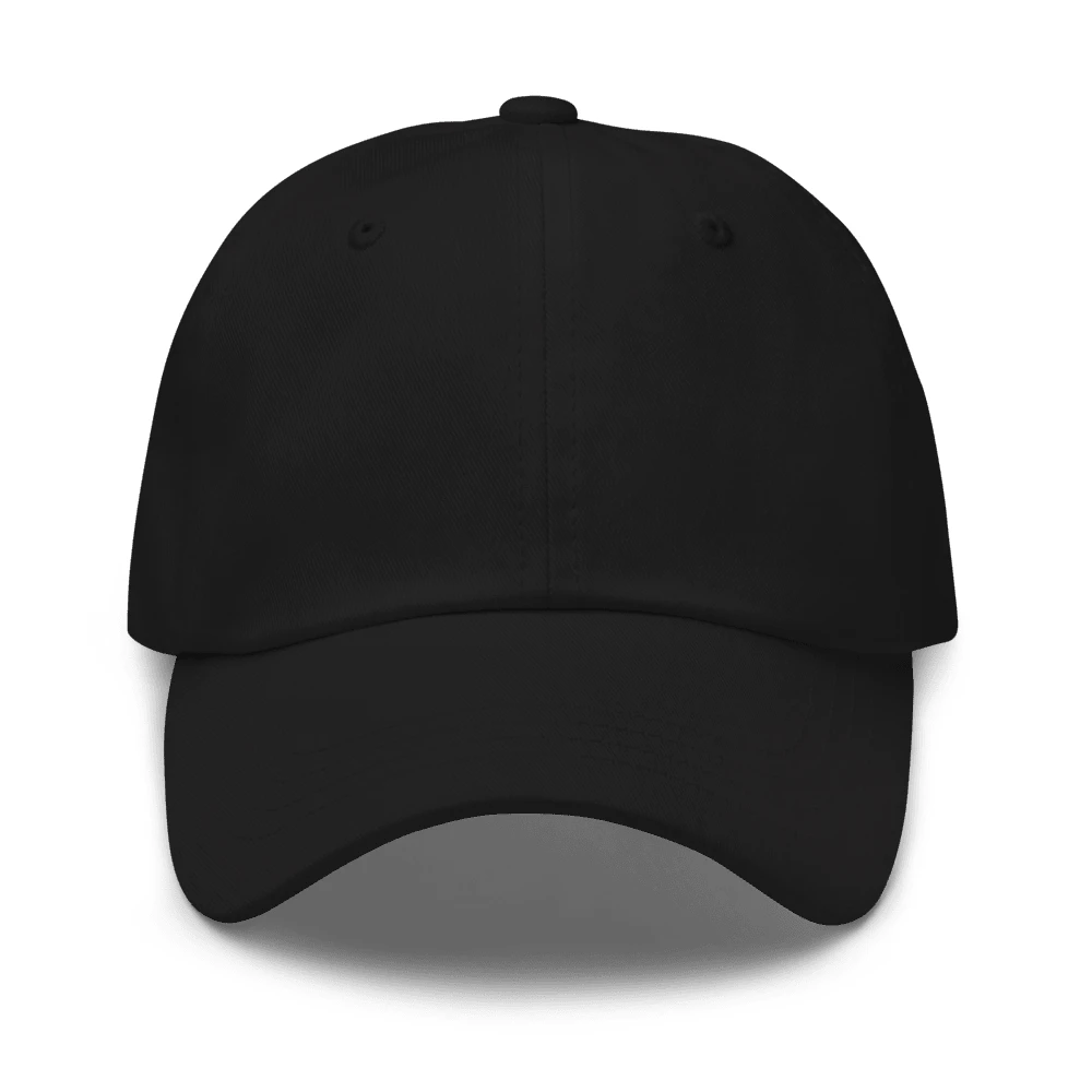 Dad cap met eigen design — klassiek — Zwart