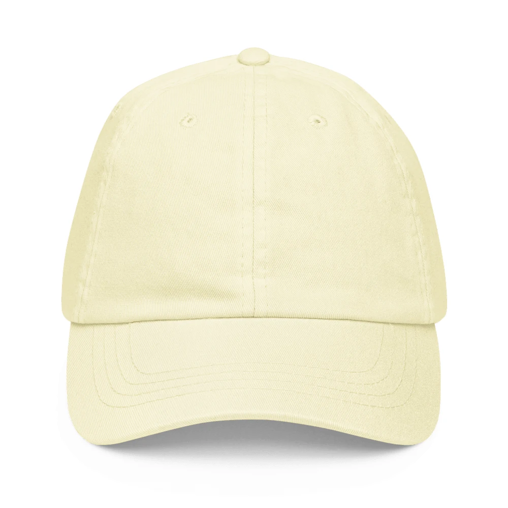 Baseballpet met eigen design — pastel — Pastel citroengeel
