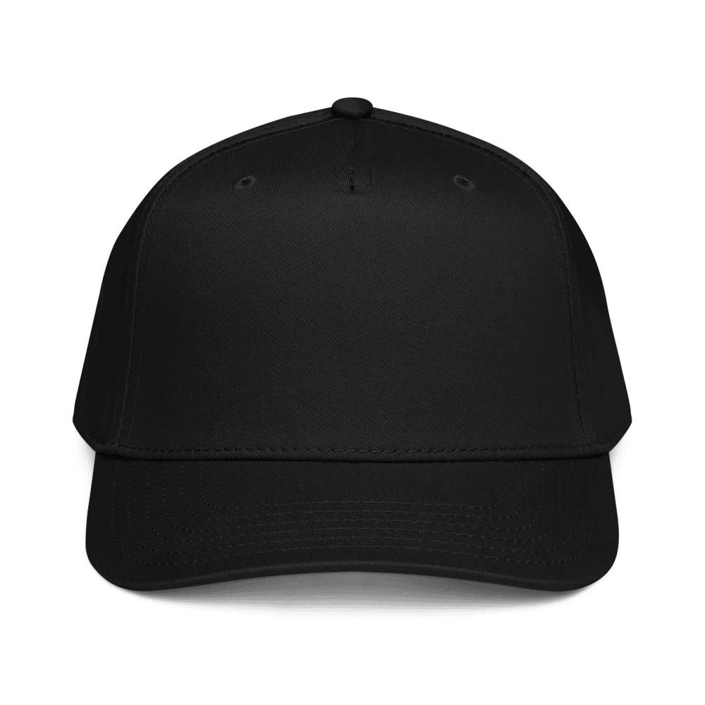 Baseballpet met eigen design — vijf panelen — Zwart