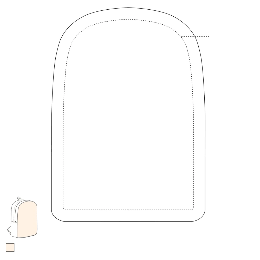 Rugzak met eigen design — strak model — Wit